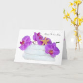 Carte orchidées sur des serviettes blanches à l'étoile d (Fleur jaune)