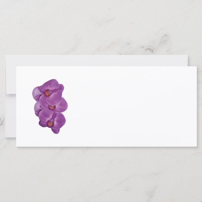 Carte Orchidées violettes vives (Devant)
