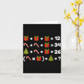 Carte Order Of Operations Quiz Christmas Math Teacher 67 (Fleur jaune)