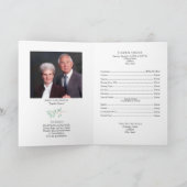 Carte Order of Service | Greenery Funeral Program (Intérieur)