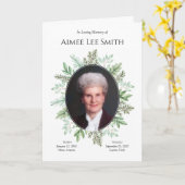 Carte Order of Service | Greenery Funeral Program (Fleur jaune)