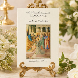 Carte Ordination au diaconat Diacre Religieux Catholique