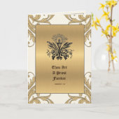 Carte Ordination du prêtre catholique Or (Fleur jaune)