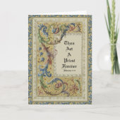 CARTE ORDINATION DU PRÊTRE CATHOLIQUE PREMIÈRE SCRIPTURE (Devant)