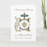 Carte Ordination du prêtre Croix mariale IHS<br><div class="desc">Il s'agit d'une belle image traditionnelle de Croix mariale catholique customisée avec le symbole IHS (NOM SAINT DE JÉSUS) entouré de fleurs vintages.  Tous les textes et polices peuvent être modifiés pour convenir à l'occasion et au destinataire.</div>