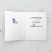 Carte Ordination du prêtre Fleurs de Croix Anniversaire (Intérieur)