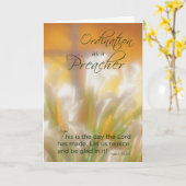 Carte Ordination Félicitations, Lys & Cross (Fleur jaune)