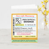 Carte Ordonnance RX pour le divorce (Fleur jaune)