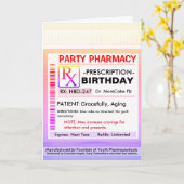 Carte Ordonnance RX pour un joyeux anniversaire (Fleur jaune)