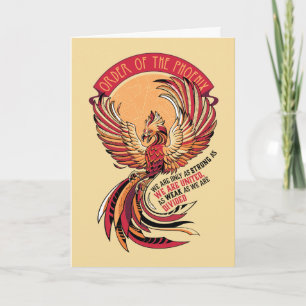 Carte Ordre de l'Emblème Crosshatched Phoenix