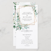 Carte Ordre de service, programme, Géométrie #2 (Devant / Derrière)