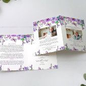 Carte Ordre des funérailles | Floral Memorial Program