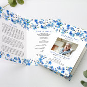 Carte Ordre des funérailles | Floral Memorial Program