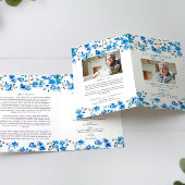 Carte Ordre des funérailles | Floral Memorial Program