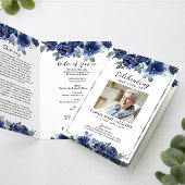 Carte Ordre des funérailles | Floral Memorial Program