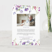 Carte Ordre des funérailles | Floral Memorial Program (Dos)