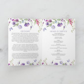 Carte Ordre des funérailles | Floral Memorial Program (Intérieur)