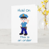 CARTE ORDRE OFFICIEL VOUS DEVEZ *PROFITER DES VACANCES* (Fleur jaune)