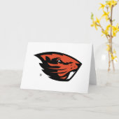 Carte Oregon State Beavers | Tête de castor (Fleur jaune)