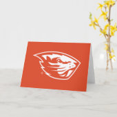 Carte Oregon State Beavers | Tête de castor (Fleur jaune)