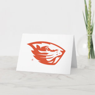 Carte Oregon State Beavers Tête de castor