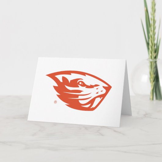 Carte Oregon State Beavers | Tête de castor (Devant)