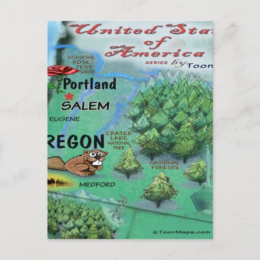 Carte Oregon USA (Devant)