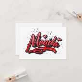 Carte Oreiller de graffiti Magda Heart (Devant/Arrière en situation)