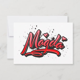 Carte Oreiller de graffiti Magda Heart