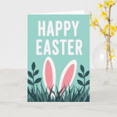 Carte Oreilles de Lapin Amical (Fleur jaune)