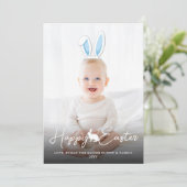 Carte Oreilles de lapin bleues mobiles Superposition de  (Debout devant)