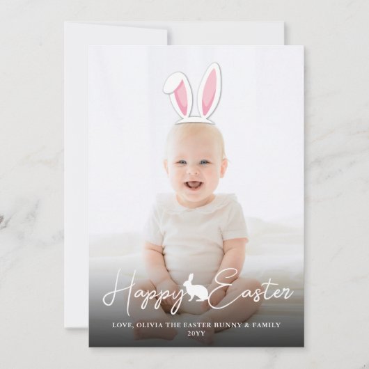 Carte Oreilles de Lapin Rose Déplaçables Superposition d (Devant)