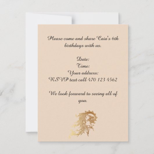 Carte Organdy Wings Fairy (Dos)