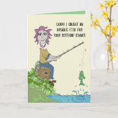 Carte Organic Fish Dinner Birthday Card (Fleur jaune)