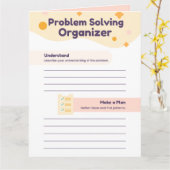 Carte Organisateur de résolution de problèmes (Fleur jaune)
