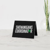 Carte Organisateur de Shenanigan de la Saint-Patrick (Devant)