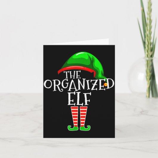 Carte Organized Elf Group Matching Family Christmas  (Devant)
