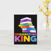 Carte Organizing King Quote Fun For Books Lovers Librari (Fleur jaune)