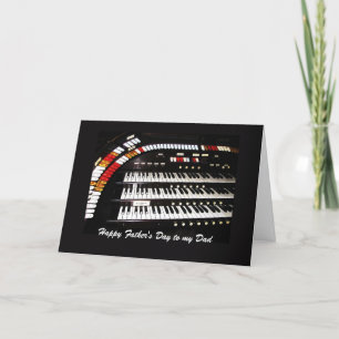 Carte Orgue antique Bonne Fête des pères à papa Salutati