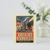 Carte Orient Express Train, ajouter du texte personnalis (Debout devant)