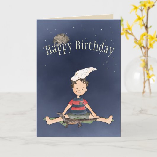 Carte orientée australienne 1 (Fleur jaune)