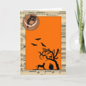 Carte orientée vintage de Halloween (Devant)