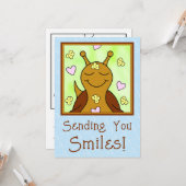 Carte (Original) Couleur des sourires de l'escargot mign (Devant/Arrière en situation)