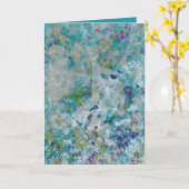Carte Original Moderne Un Design D'Art Abstrait (Fleur jaune)