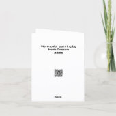 Carte Original watercolor painting (Dos)