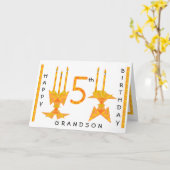 Carte originale d'art d'anniversaire pour Grandson (Fleur jaune)
