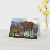 Carte Orignaux dans le pré (Fleur jaune)