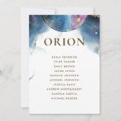 Carte Orion Celestial Seating Plan avec nom de l'i (Devant)