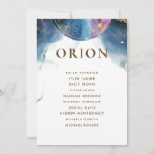 Carte Orion Celestial Seating Plan avec nom de l'i (Dos)