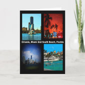 Carte Orlando Miami South Beach Floride Collage Annivers (Devant)